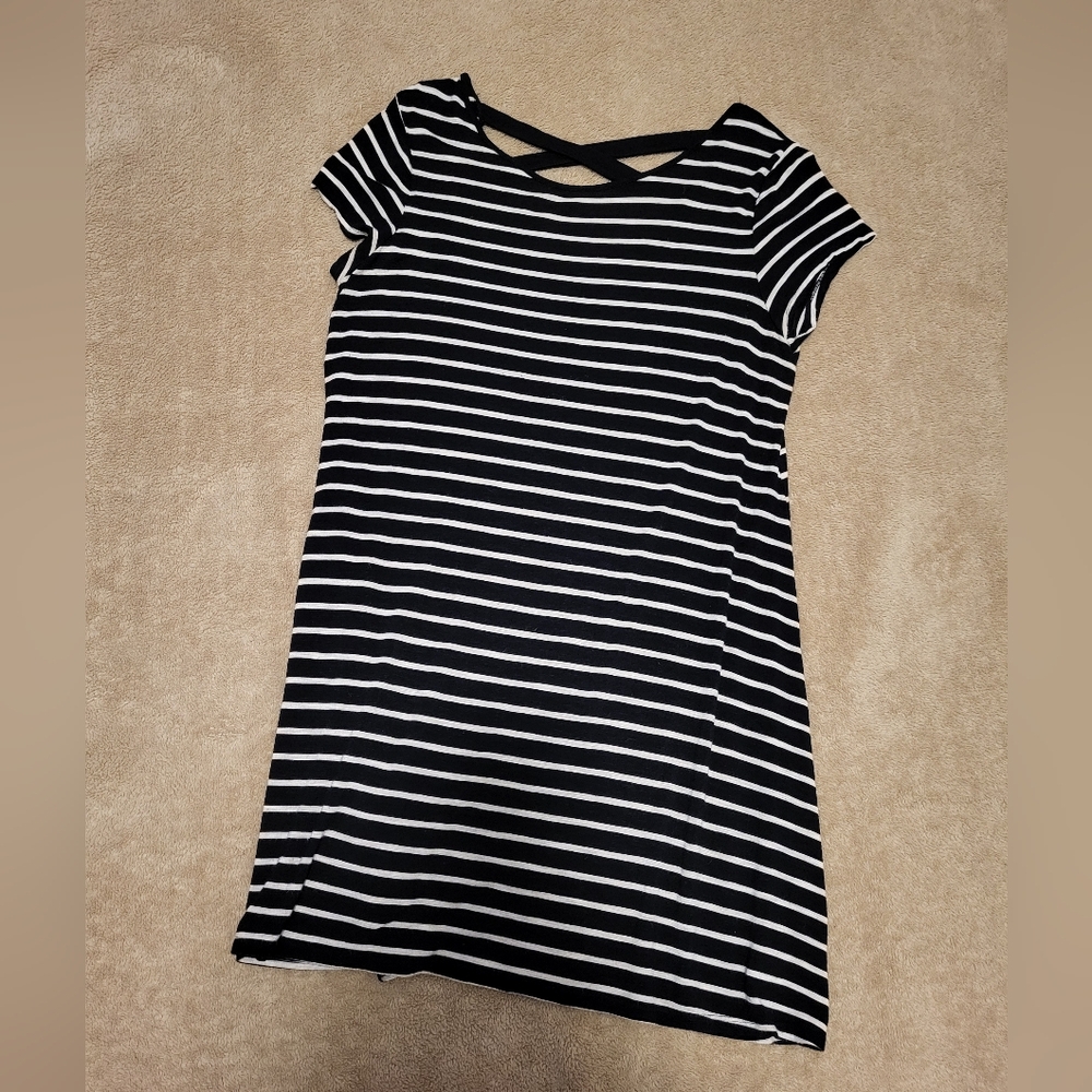 Maurices Black and White Striped Dress